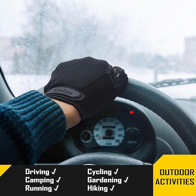 COOLJOB Mechanic Safety Work Gloves, Enhanced Anti-Slip Grip Tactical Gloves, Touchscreen, Breathable, Ultra-Soft, S-XL