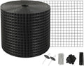 VEVOR 6 inch x 100ft Solar Panel Bird Guard, Critter Guard Roll Kit with 60pcs Durable Metal Fasteners, Solar Panel Guard with Rust-Proof PVC Coating, 1/2 inch Wire Roll Mesh