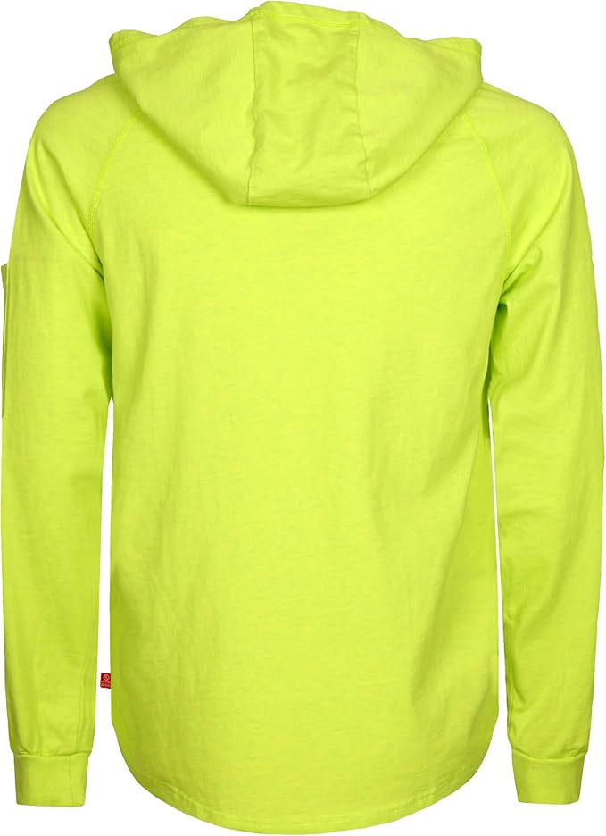 BOCOMAL FR Hooded T Shirts Heather Series 6oz Flame Resistant NFPA2112 CAT2 Fire Retardant Hoodies Work Shirt