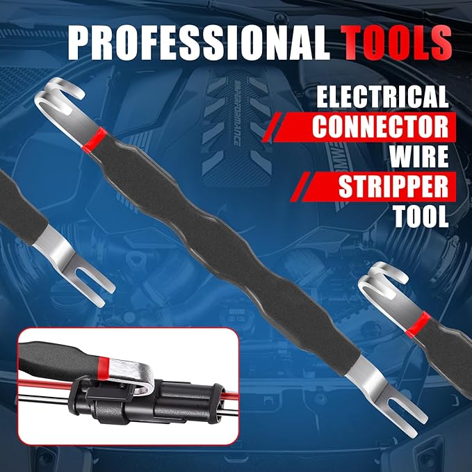 4 Pieces Electrical Disconnect Pliers for Cars, Electrical Connector Separator Tool and Automotive Electrical Connector Disconnect Pliers,Fuel Line Petrol Clip (Black 4 PCS)