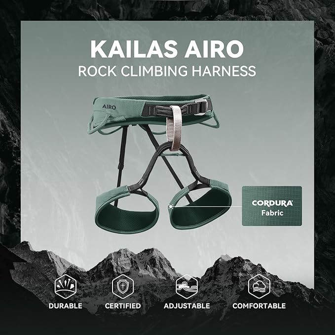 KAILAS Airo Rock Climbing Harness Men Roofing Harnesses Rescue Mountaineering Safety Belt Women Comfortable Lightweight
