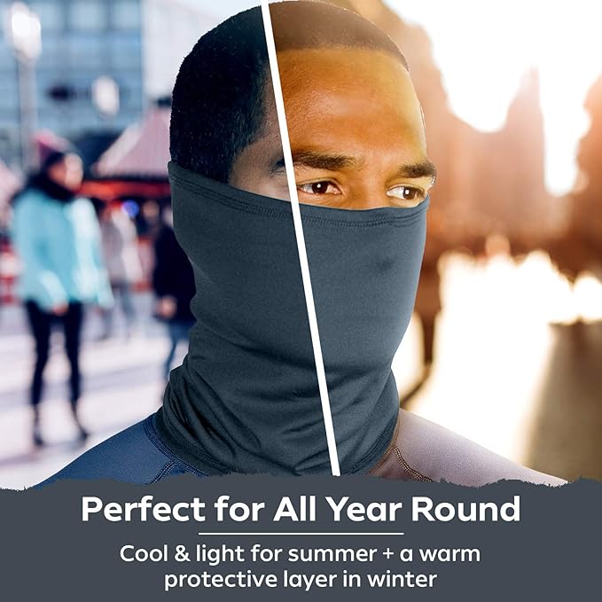 UPF 50+ Neck Gaiter – UV Sun Protection Face Mask, Balaclava, Headband & Scarf – Cooling, Breathable Fabric