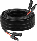 10 AWG Solar Extension Cable 10FT, Flexible Solar Panel Wire with Male to Female Connector Parallel Tinned Copper Wire for Solar Panel, Automotive, RV, Boat, Outdoors