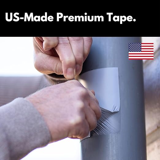 HSS Sealant Tape with MicroSealant - Waterproof Commercial Roofing Tape for Roof and RV Repair - UV- & Weatherproof - Grey - 6 inch x 25 ft.