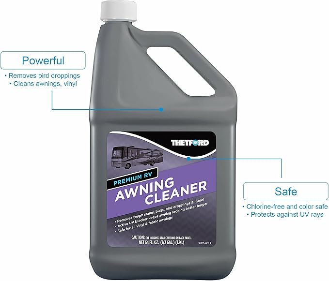 Premium RV Awning Cleaner for RV or Home Awnings 64 oz - Thetford 96017