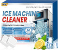 Ice Machine Cleaner Maker Descaler, 12 Ice Maker Cleaner Tablets, Remove Hard Water Mineral Buildup Clean Tablets Ice Makers, Nickel Safe Scale Remover for All Ice Machines