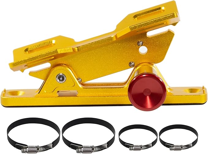 Quick Release Fire Extinguisher Mount – Gold Adjustable Aluminum Roll Bar Bracket Compatible with Car Jeep Wrangler (TJ/JK/JL/JKU), UTVs (Polaris RZR, Ranger, Can-Am X3), Trucks & Off-Road Vehicles