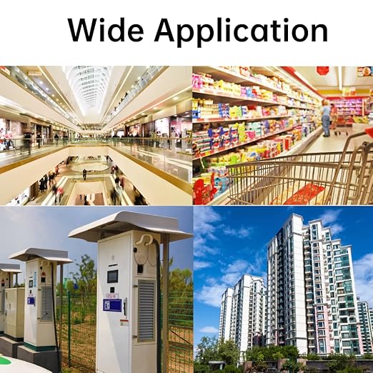 Electric Meter, KWh Meter, Single Phase 4P LED DIN-Rail Electricity Power Consumption Wattmeter Energy Meter, 10-40A