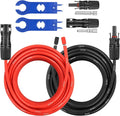 8AWG Solar Extension Panel Cable - 30FT Solar Wire with Waterproof Female and Male Connector and Solar Panel Adaptor Kit Tool PV Wire for RV, Home, Boat, Solar Panels(30feet Red + 30feet Black)