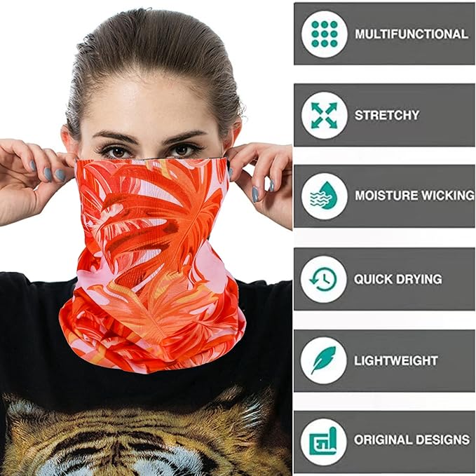 Neck Gaiter Masks Tube Scarf,Seamless Bandanas Buffs Gators,Ourdoor Face Mask Face Covering Multi Headwear