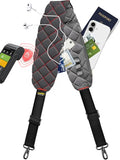 Ultra Comfortable Shoulder Strap Bag Belt with Anti-Theft Pockets and Padded, 2 Tone Reversible Use, Stylish & Secure