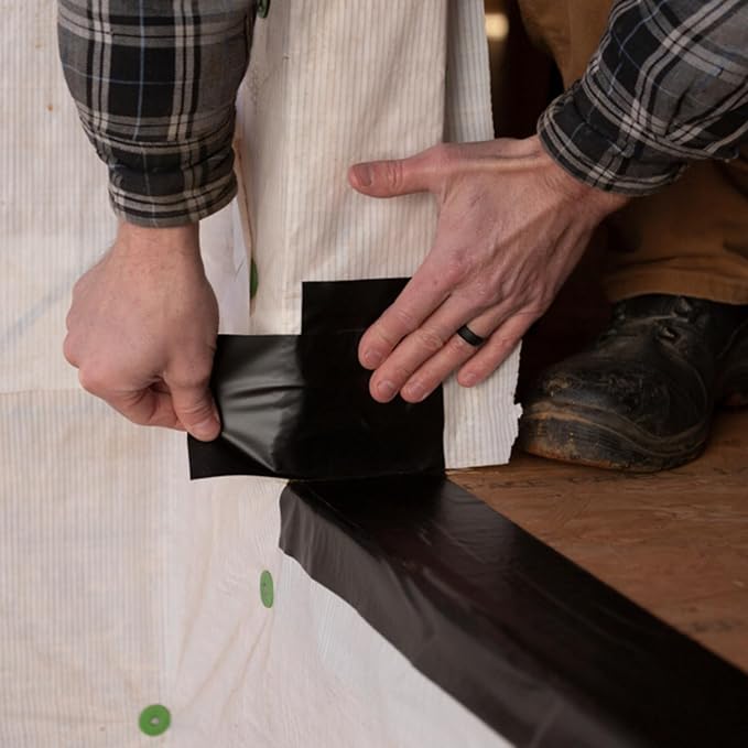 FrogTape Pro Grade Flashing and Waterproofing Tape, 12 Inch Width - 50 Foot Roll, All Weather & UV Resistant Flashing Tape with Advanced Acrylic Adhesive - 10 mils - Black