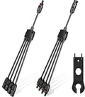 OYMSAE Solar Y Branch Connectors Parallel Connectors 1 to 4 Solar Cable Adapter Tool Kit (M/FFFF, F/MMMM)