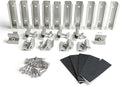 Solar Panel Mounting Brackets Mid and End Clamps and Rails Kit for Roofing Solar Panels of Multiple Sized,Mounting Clamp for Solar Panels Mount PV Modules Fixing Rooftop Installation Support