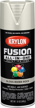 Krylon Fusion All-In-One Adhesive Spray Paint for Indoor/Outdoor Use, 12 oz, River Rock