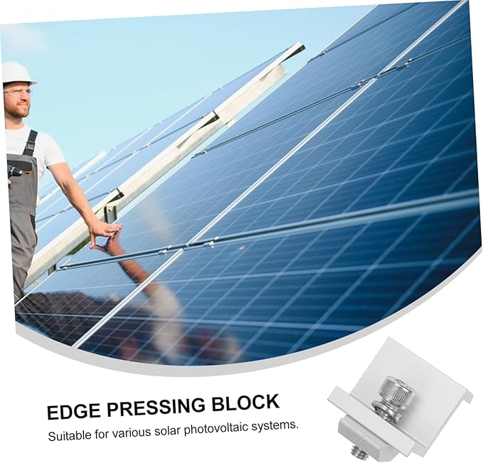 12pcs Solar Panel Holder Clamp Metal Rack Clip for Easy Installation Stable Support Versatile Use Household