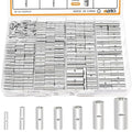 mankk 503PCS Non Insulated Butt Connectors Kit 26-6 Gauge Uninsulated Butt Connector Tinned Red Copper Wire Crimp Connector for Electrical Appliances Cars Boats etc