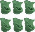 SHEVERCH 6 Pack Neck Gaiter Face Mask Sun Protection Cooling Bandana Face Cover Windproof Dustproof Neck Scarf