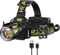 Triple-Beam Rechargeable Headlamp, LED Head Light, Head Lamp for Search and Rescue, USB-C, Outdoor use, Emergencies, Gift and More