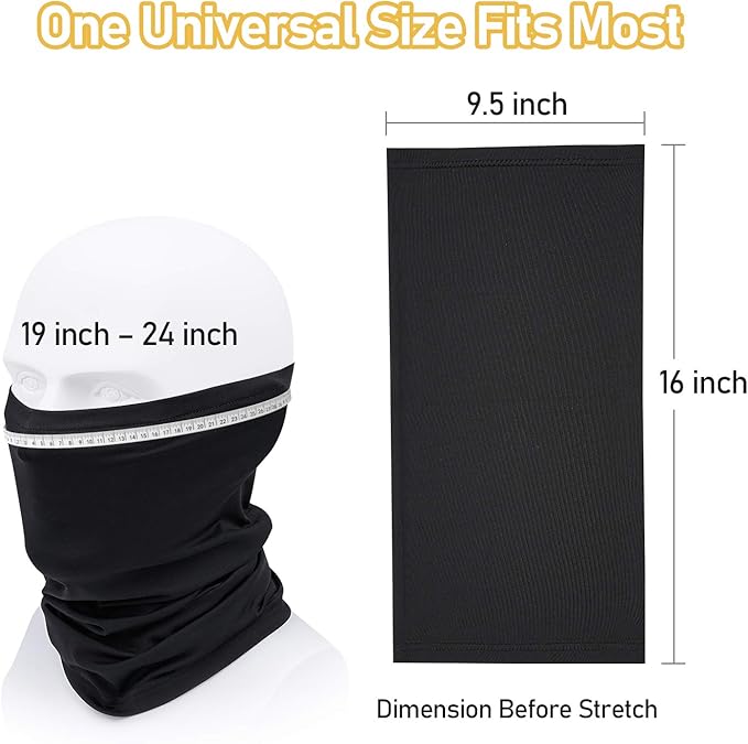 TICONN Neck Gaiter Face Cover Scarf, Neck Warmer Breathable Sun & Wind-proof for Skiing Fishing Hiking Cycling