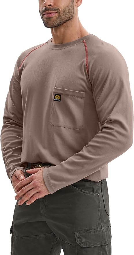 WORKWEYA FR Shirts Flame Resistant Shirt 6.5oz Men's NFPA 2112/CAT2 Long Sleeve Shirt