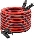 10 AWG Solar Extension Cable 30FT, Flexible Solar Panel Wire with Male to Female Connector Parallel Tinned Copper Wire for Solar Panel, Automotive, RV, Boat, Outdoors