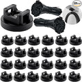 225 Pieces Magnetic Cable Ties Set, 25 Magnetic Zip Tie Mounts with 200 Cable Ties, Strong Wire Holder Cables Management, Multipurpose Electrical Cord Holders Organizer (31mm)