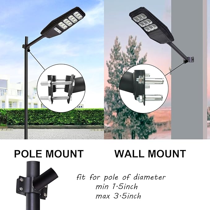 Street Light Pole,Street Light Mounting Arm Black Metal Thickened Pipes Rustproof Waterproof Barn Light Fixture Adaptor Outdoor Arm for Led Light,Wall Mounted (12 inch Black Thicken)