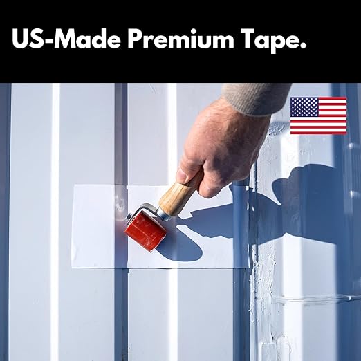 HSS RV Sealant Tape with MicroSealant - Waterproof Commercial Roofing Tape for Roof and RV Repair - UV- & Weatherproof - White - 4 inch x 25 ft.