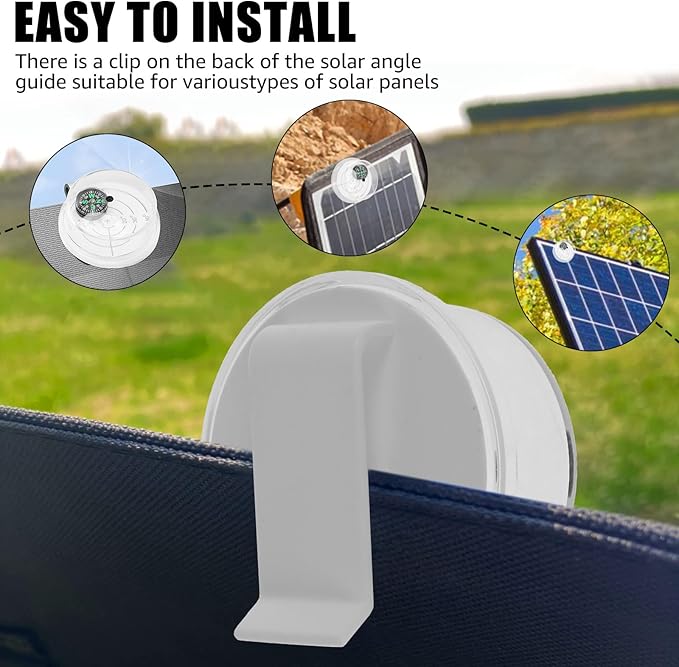 Solar Angle Guide, Waterproof Sun Angle Finder Guide with Compass, Portable Solar Panel Accessories Tracking System to Improve Solar Energy Efficiency, Solar Alignment Tool (2)