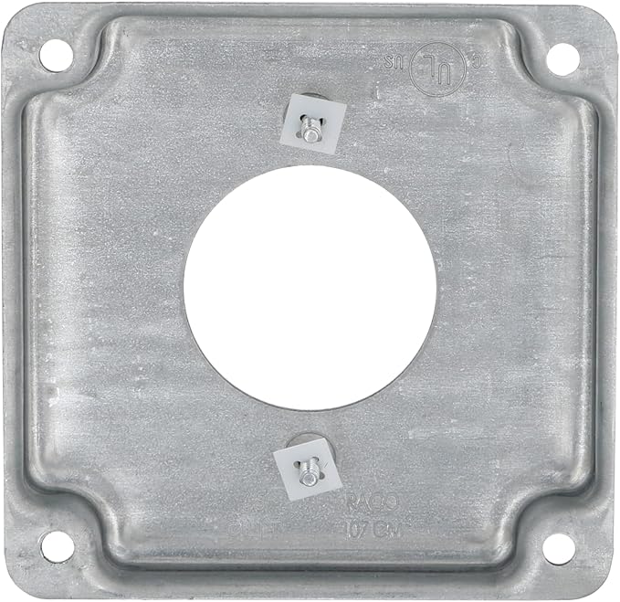 Hubbell-Raco 811C Cast Iron 4" Square Cover 30a Lock, 1.719" Diameter