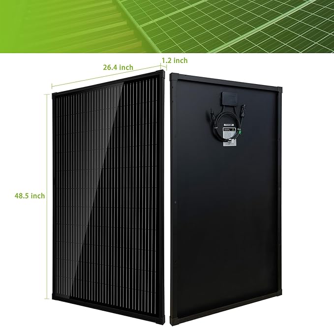 Topsolar Solar Panel 340W, 12 V/24V Monocrystalline Solar Panel PV Panel Off Grid Solar Power for Motorhome, Shed, Campervan, Caravan and Boat