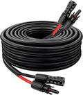 Solar Panel Extension Cable - 8AWG 15FT Solar Wire with Female & Male Waterproof Connector Flame Retardant Protective Sleeving PV Wire for RV, Photovoltaic Systems, Home, Boat, Solar Panels, Car