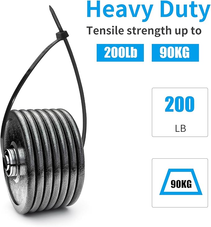 XINGO 36 inch White Zip Ties Heavy Duty 40 PCS, 200lbs Ultra Strong Plastic Wire Ties, Large Cable Ties Extra Long Tie Wraps, Indoor and Outdoor UV Resistant