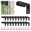 Fence Mounting Brackets for 1x1" Square Rails, Carbon Steel Fence Panel Internal Connector with Screws, Black 40 Pack