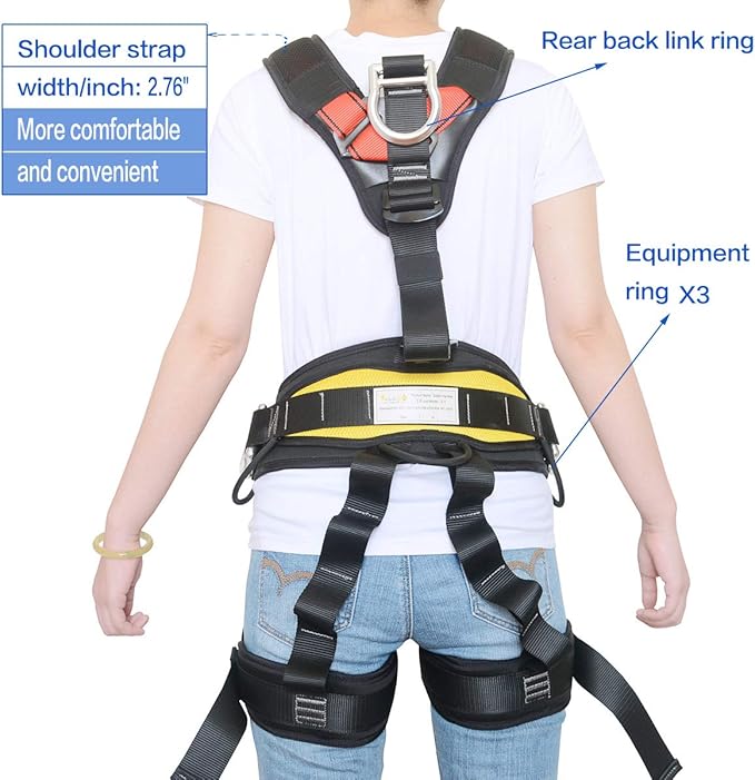Climbing, Rock Climbing, Safety seat belt for Rappelling Fire Rescuing Tree Climbing Gear