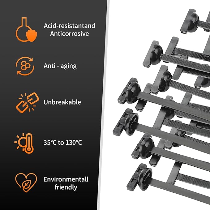 Nylon Universal Cable Tie Buckle, Automotive Zipper Clips, Self-Locking Zip Tie Clips with UV & Heat Resistant for Car Auto Bumper Fender Trunk Repair (120PCS)