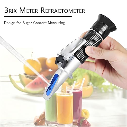0-32% Brix Meter Refractometer,V-Resourcing Portable Hand Held Refractometer for Sugar Content Test