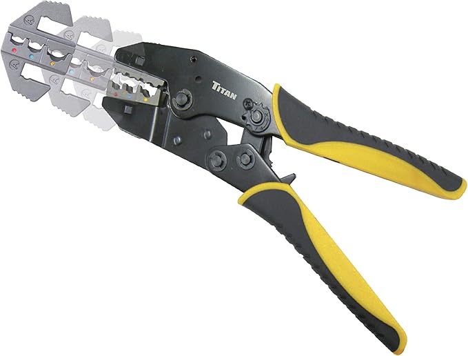 Titan 11950 Ratcheting Wire Terminal Crimping Set, 7-Piece