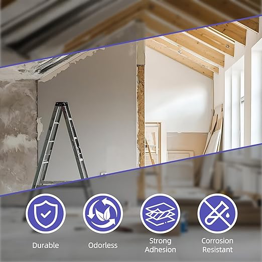Vapor Barrier Tape - 8 Mil 6" x 180FT x 1 Roll, Heavy Duty Sealing Tape, Super Sticky & Waterproof Seam Tape for Crawl Space, Basement, Floor, Pipe, HVAC & Construction Repairs