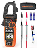 Inrush Clamp Meter with Flashlight,CM06 Clamp Multimeter,T-RMS 6000 Counts 600A Amp Meter with VFD, LOZ,NCV, AC/DC Voltage Current,Continuity Capacitance Frequency Resistance Temperature