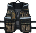 MELOTOUGH Tool Vest for Men Reflective Safety Tool Vest with Adjustable Straps,Removable Phone Holder for Electrical,Carpenters,Construction(Camo)
