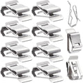 50 Pcs Stainless Steel Cable Clips S Clip Metal Trailer Wire Clips Electrical Cord Management Solar Panel for PV Wiring Boat Cable Boat Trailer, 0.2 Inch to 0.3 Inch in Rope Capacity Silver