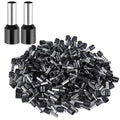XHF 200 PCS AWG 6/16mm² Wire Ferrules Insulated Copper Crimp Connectors, Crimp Pin Cord End Terminals Black
