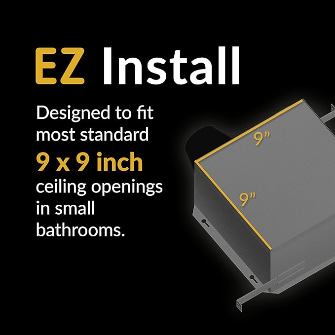SNP100 | 100 CFM | 0.8 Sone | Energy Star Certified | No Attic Access Required | Bathroom Ventilation Exhaust Extractor Fan