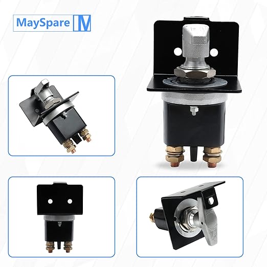 MaySpare Battery Disconnect Switch with Locking Plate,500A Battery Kill Switch,12V-36V Battery Doctor Polarity Negative for Cars, RV, Boat-Fixed Handle Isolator, Waterproof