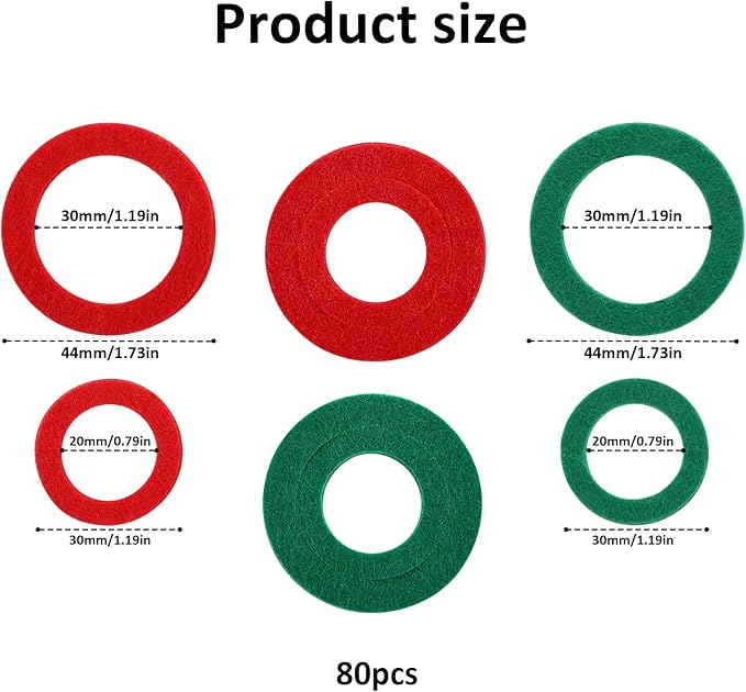 80 Pcs Car Battery Terminal Protector Anti Corrosion Washers, Fiber Felt Washer Battery Corrosion Prevention Shim Car Batteries Cleaner Kit Green Red
