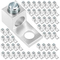 QWORK Aluminum Alloy Mechanical Lugs, Terminal Mechanical Lug, Set of 50, Tin Plated with High-Strength Low-Resistance Structure