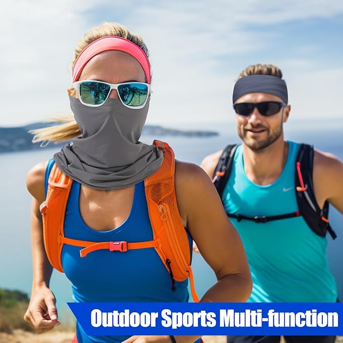 Mandydov Summer Cooling Neck Gaiter Face Mask Breathable Balaclava, UV Protection Wind Dust Proof Face Cover Scarf