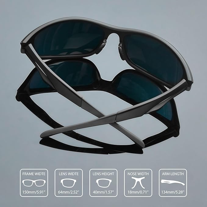 Joopin Sports Sunglasses Polarized UV400 Protection Wrap Around Sun Glasses Shades for Men Women